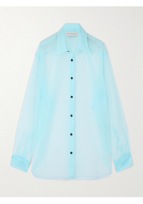 Dries Van Noten - Oversized Organza Shirt - Blue - M,S