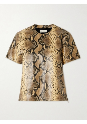 Dries Van Noten - Snake-effect Leather Top - Animal print - M,S