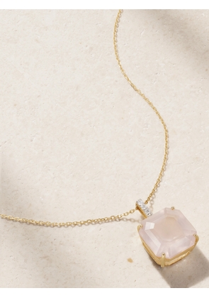 Mateo - 14-karat Gold, Topaz And Diamond Necklace - Pink - One size
