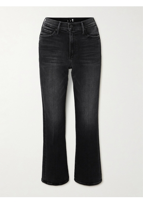 Mother - The Outsider Flood Cropped Mid-rise Bootcut Jeans - Black - 23,24,25,26,27,28,29,30,31,32