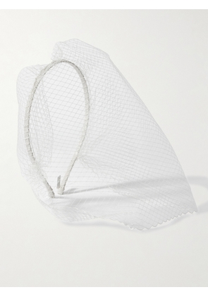 Gigi Burris - Clemence Fishnet Veil - White - One size