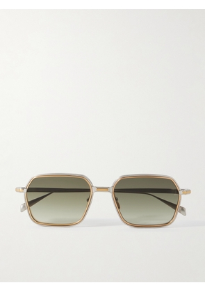 Jacques Marie Mage - Admiral Square-frame Gold- And Silver-tone Titanium Sunglasses - One size