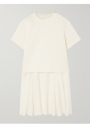 Sacai - Layered Canvas And Chiffon T-shirt - White - 1,2,3,4