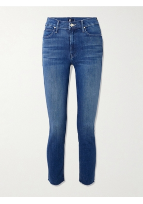 Mother - The Dazzler Ankle Frayed Mid-rise Slim-leg Jeans - Blue - 23,24,25,26,27,28,29,30,31,32