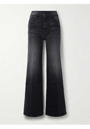 Mother - The Hustler Roller High-rise Flared Jeans - Black - 23,24,25,26,27,28,29,30,31,32