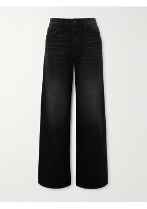 Mother - The Spinner Zip Sneak High-rise Straight-leg Jeans - Black - 23,24,25,26,27,28,29,30,31,32