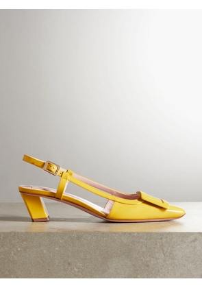 Roger Vivier - Belle Vivier 45 Patent-leather Slingback Pumps - Yellow - IT34,IT35,IT35.5,IT36,IT36.5,IT37,IT37.5,IT38,IT38.5,IT39,IT39.5,IT40,IT40.5,IT41,IT41.5,IT42