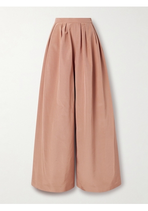 Carolina Herrera - Pleated Cotton-blend Faille Wide-leg Pants - Pink - US0,US2,US4,US6,US8
