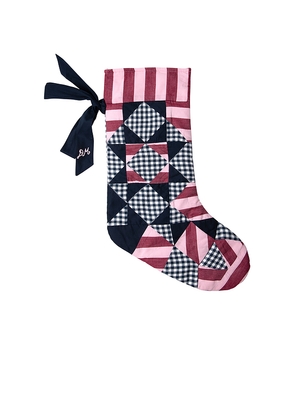 Damson Madder Xmas Stocking in Black,Burgundy.