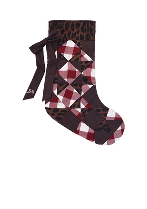 Damson Madder Xmas Stocking in Brown.