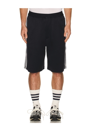 adidas by Wales Bonner Twill Short in Navy. Size L. Also in M, XL/1X, XXL/2X.