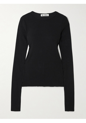 ÉTERNE - Ribbed Jersey T-shirt - Black - x small,small,medium,large,x large