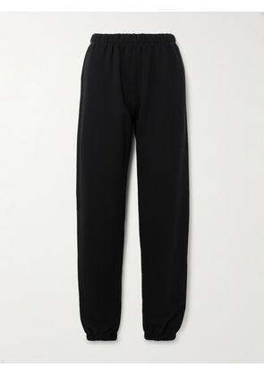 ÉTERNE - Cotton And Modal-blend Jersey Tapered Track Pants - Black - x small,small,medium,large,x large