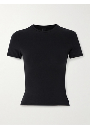 SKIMS - Stretch-cotton Jersey T-shirt - Soot - Black - XXS,XS,S,M,L,XL,2XL,3XL,4XL