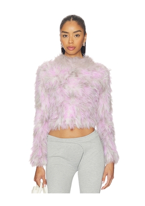 Diesel Annika Faux Fur Top in Grey, Purple. Size M. Also in S.