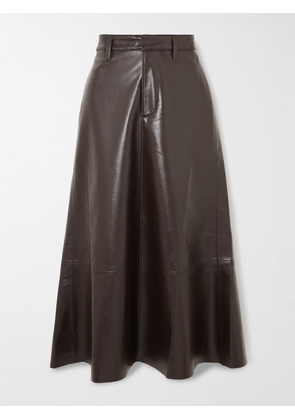 Citizens of Humanity - Cassia Recycled Leather-blend Midi Skirt - Brown - 24,25,26,27,28,29,30,31,32