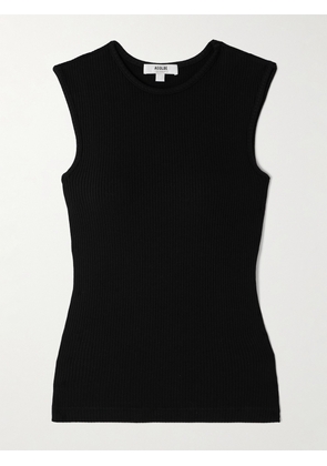 AGOLDE - Binx Ribbed Stretch-lyocell And Organic Cotton-blend Tank - Black - x small,small,medium,large,x large