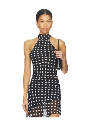 Bella Venice The Piper Top in Black,White. Size L. Also in S, XS, M.