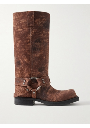 Acne Studios - Coated-canvas Knee Boots - Brown - IT35,IT36,IT37,IT38,IT39,IT40,IT41
