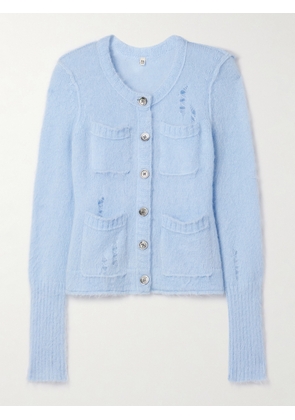 R13 - Distressed Knitted Cardigan - Blue - x small,small,medium,large