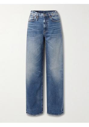 R13 - D'arcy Distressed Mid-rise Wide-leg Jeans - Blue - 24,25,26,27,28,29,30,31