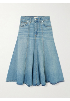 Haikure - Serenity Paneled Denim Midi Skirt - Blue - 23,24,25,26,27,28,29,30,31,32