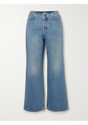Haikure - Korea Wb Distressed Boyfriend Jeans - Blue - 23,24,25,26,27,28,29,30