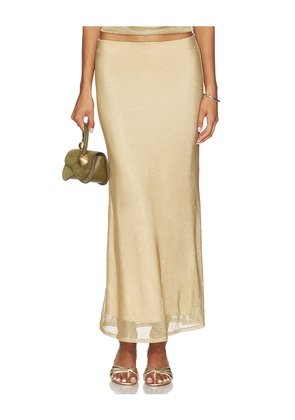 Bella Venice The Jessie Slip Skirt in Metallic Gold. Size L. Also in S, M.