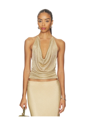 Bella Venice The Elsa Top in Metallic Gold. Size L. Also in M, S, XS.