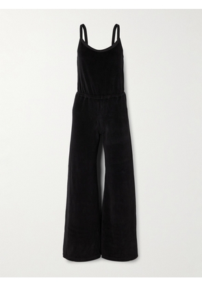 Suzie Kondi - Elma Cotton-blend Velour Jumpsuit - Black - x small,small,medium,large,x large