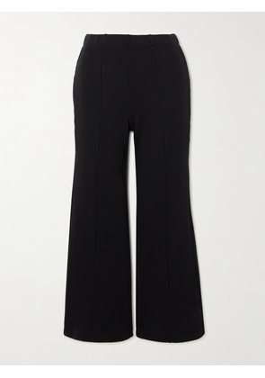 Suzie Kondi - Fili Kick Cropped French Cotton-terry Flared Pants - Black - x small,small,medium,large,x large