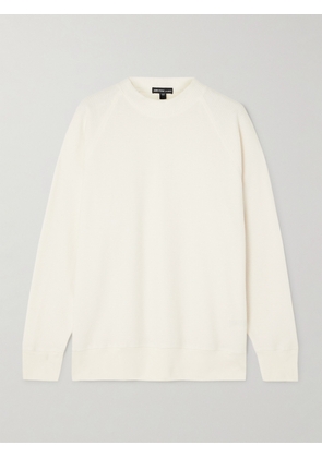 James Perse - Waffle-knit Cotton And Cashmere-blend Top - Cream - 01,2,3,4
