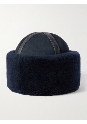 TOTEME - Shearling Hat - Blue - P/S,S,M,M/L
