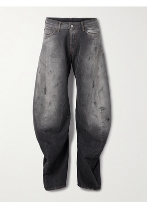 Acne Studios - 2006 Paint-splattered Low-rise Barrel-leg Jeans - Gray - 24,25,26,27,28,29,30,31