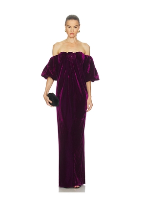 CAROLINE CONSTAS Rylin Dress in Wine. Size L. Also in M, S, XS.