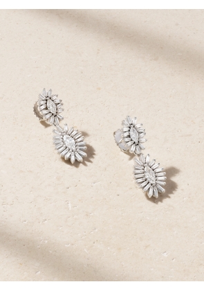 Suzanne Kalan - 18-karat White Gold Diamond Earrings - One size