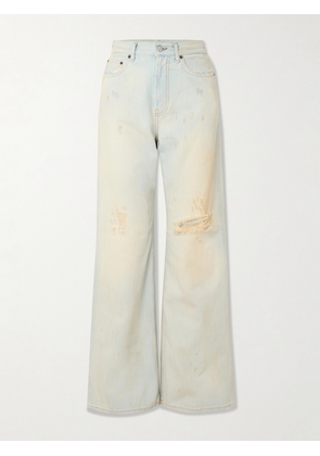 Acne Studios - 2022 Distressed High-rise Wide-leg Jeans - Blue - 24,25,26,27,28,29,30,31
