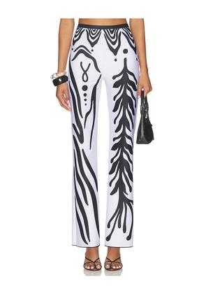 Di Petsa Iris Lycra Long Trouser in White. Size L. Also in XS, S, M.