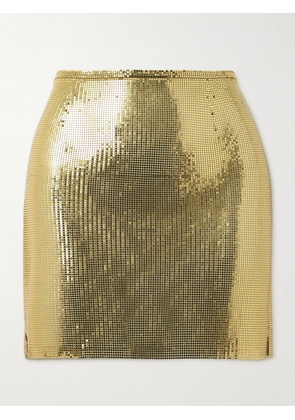 RABANNE - Chainmail Mini Skirt - Gold - FR 34,FR 36,FR 38,FR 40,FR 42,FR 44