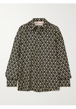 Valentino Garavani - Printed Silk-twill Shirt - Black - IT36,IT38,IT40,IT42,IT44,IT46,IT48,IT50
