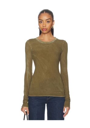 COTTON CITIZEN Marbella Long Sleeve in Green. Size L. Also in XS, S, M.