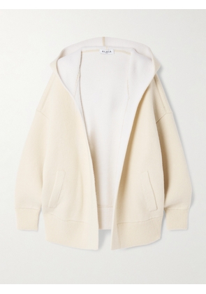 Alaïa - Oversized Hooded Wool-blend Cardigan - Cream - FR 34,FR 36,FR 38,FR 40,FR 42,FR 44