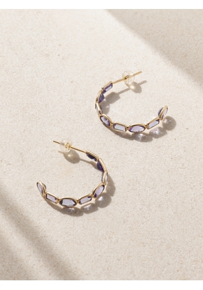 JIA JIA - 14-karat Gold Tanzanite Hoop Earrings - Purple - One size