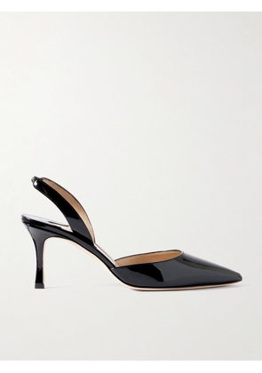 Manolo Blahnik - Carolyne 70 Patent-leather Slingback Pumps - Black - IT36,IT36.5,IT37,IT37.5,IT38,IT38.5,IT39,IT39.5,IT40,IT40.5,IT41,IT41.5,IT42,IT43