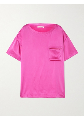 Skin - Cheer Silk-satin Pajama Top - Pink - 01,2,3,4,5