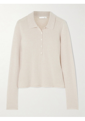 Skin - Penelope Cashmere Polo Top - Cream - x small,small,medium,large,x large