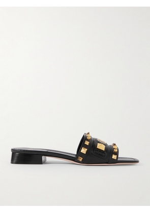 Valentino Garavani - Plaster Caster Studded Leather Slides - Black - IT35,IT36,IT37,IT37.5,IT38,IT38.5,IT39,IT39.5,IT40,IT40.5,IT41,IT41.5,IT42