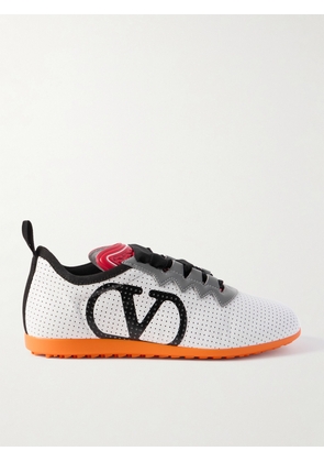 Valentino Garavani - Chromathon Printed Perforated Leather Sneakers - White - IT35,IT36,IT36.5,IT37,IT37.5,IT38,IT38.5,IT39,IT39.5,IT40,IT40.5,IT41