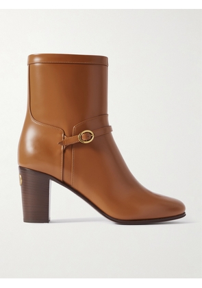 Valentino Garavani - 80 Leather Ankle Boots - Brown - IT35,IT36,IT36.5,IT37,IT37.5,IT38,IT38.5,IT39,IT39.5,IT40,IT41