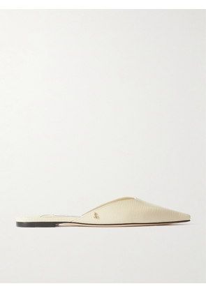 Jimmy Choo - Vivi Lizard-effect Leather Mules - Off-white - IT36,IT36.5,IT37,IT37.5,IT38,IT38.5,IT39,IT39.5,IT40,IT40.5,IT41,IT41.5,IT42